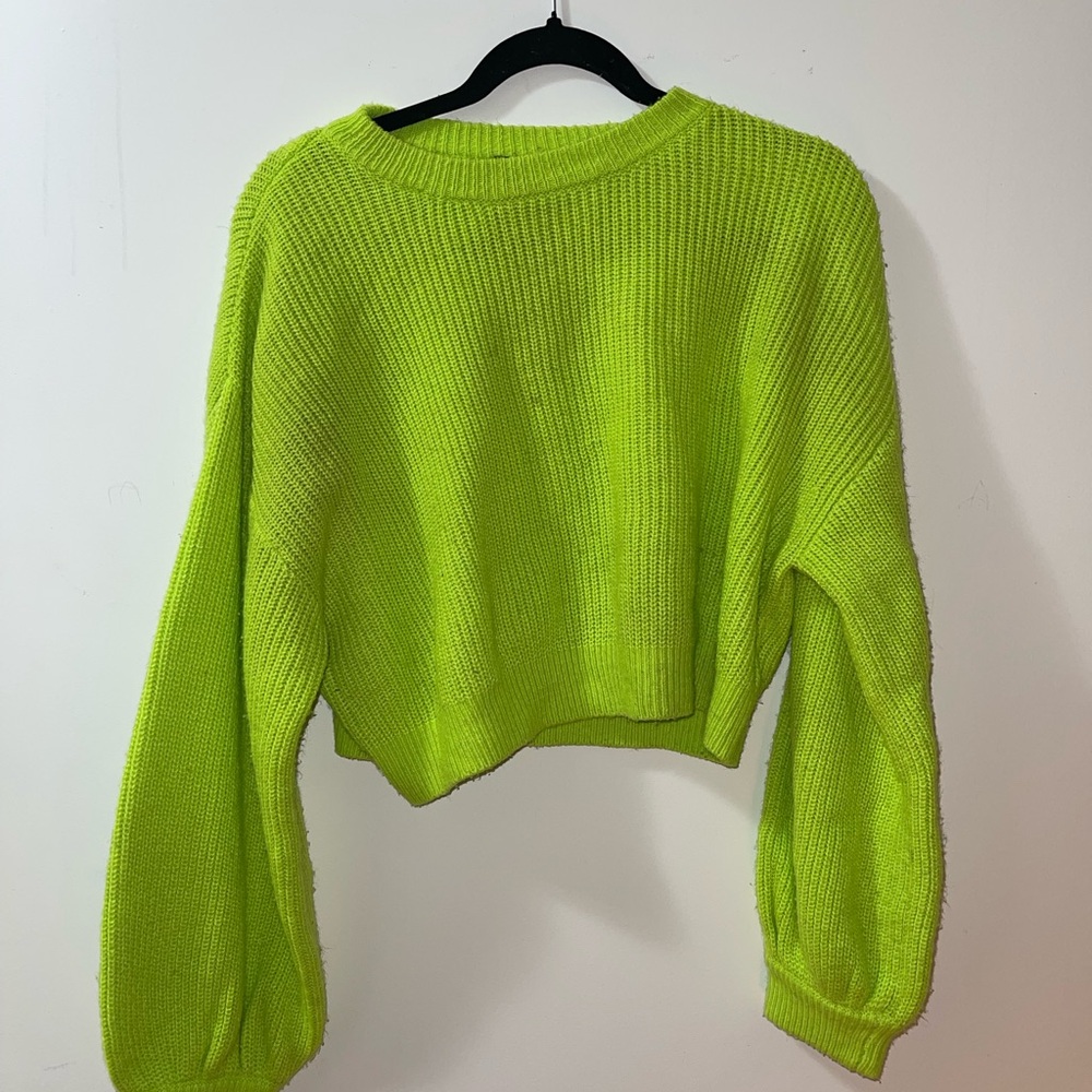 H&M Bright Lime Green Women's Sweater